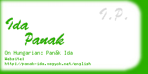 ida panak business card