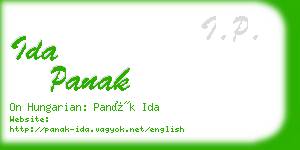 ida panak business card